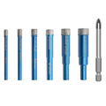 A02F-1 Set Marble Vitrified Tile All- Tile Glass Drill Hole Opener Glass Drill 7-Piece Diamond Drill Qme Blue