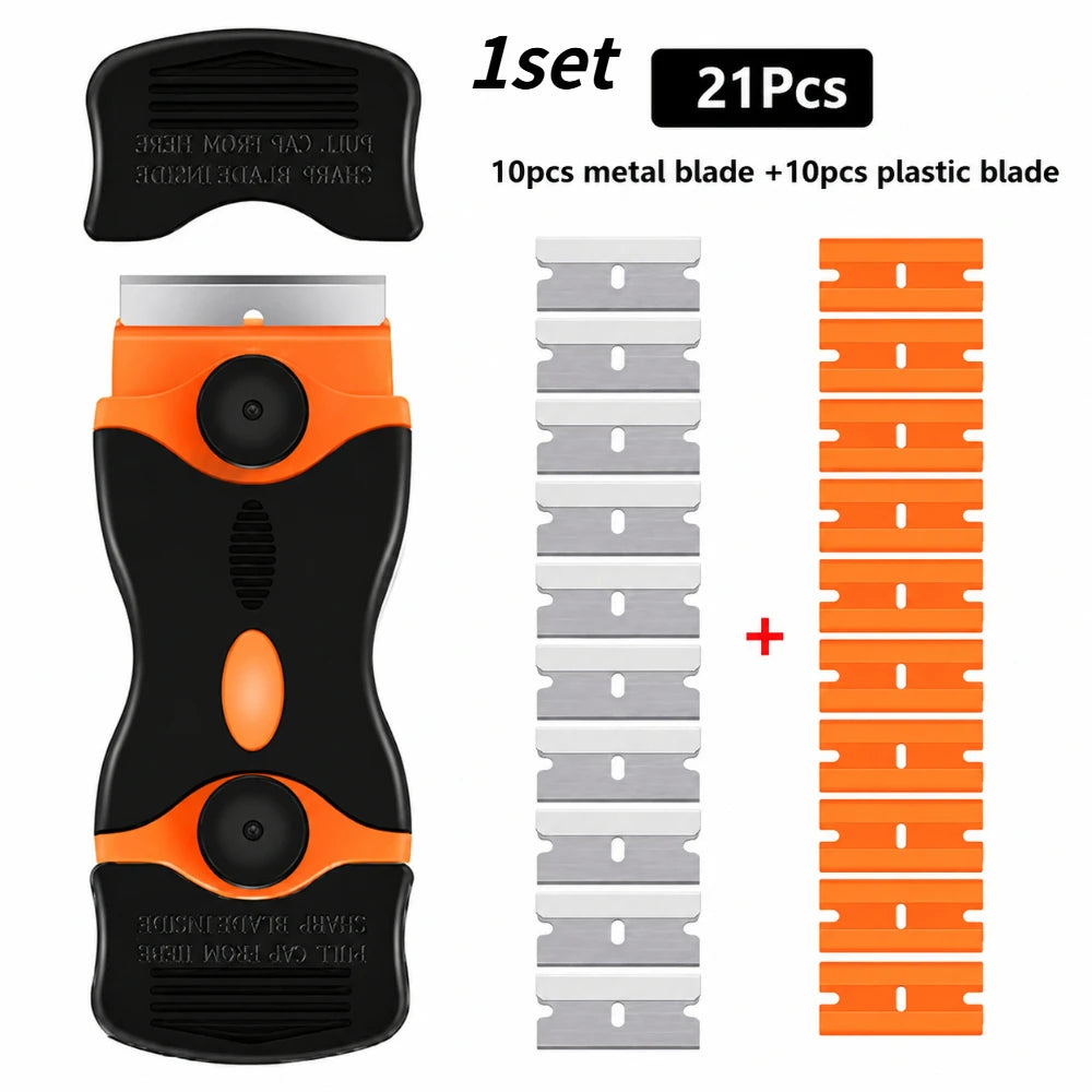 1/3/5Pcs Handheld Scraping Tool Eliminate Old Adhesive Stickers Paint Residues When Removing Car Window Glass Films Qme 1set