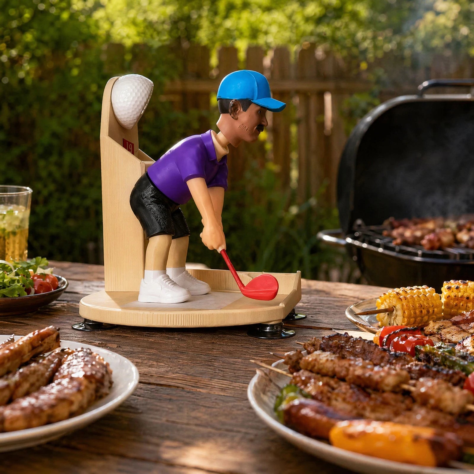 Golfer Figurine Beer Bottle Opener With Caps Collector Slot Bottle Cap Home Bar Decor Golf Lover Gift Kitchen Gadget Qme
