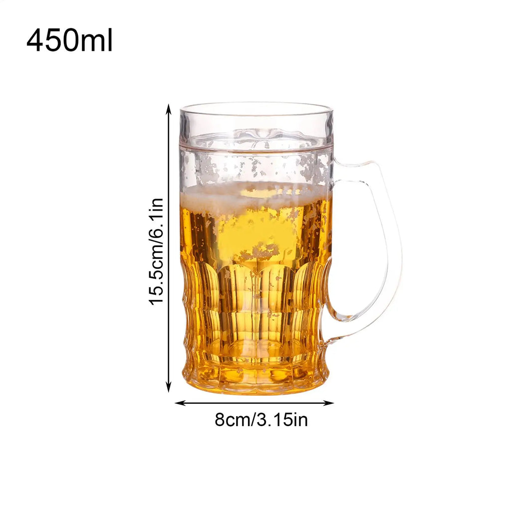 Beer Mug Cup Double Layer Funny Fake Dishwasher Safe Party Fun Prank Qme