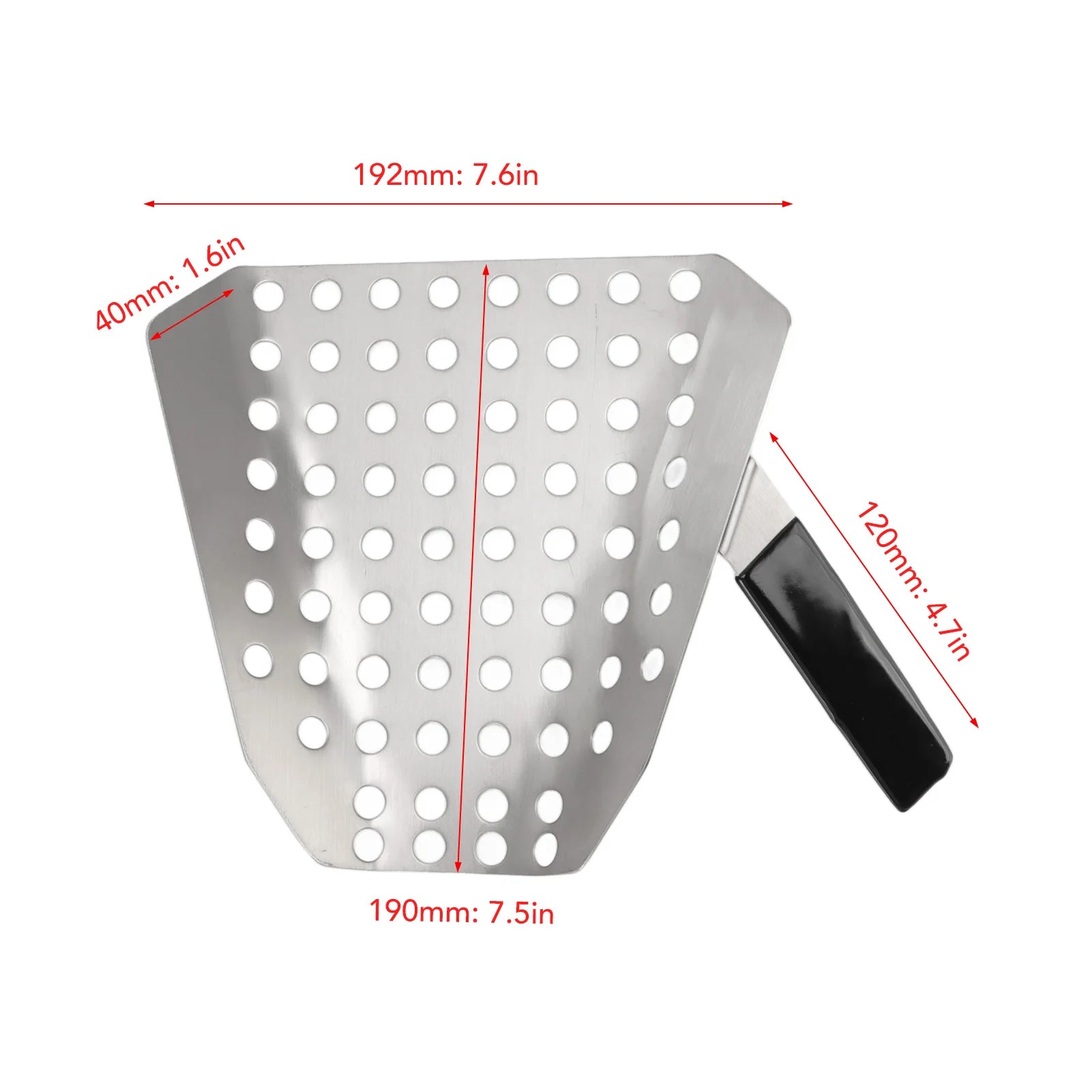 Stainless Steel Chip Scoop Food French Fries Popcorn Shovel Fry Scoop Bagger Single Handle for Kitchen Theater Shop Supplies Qme