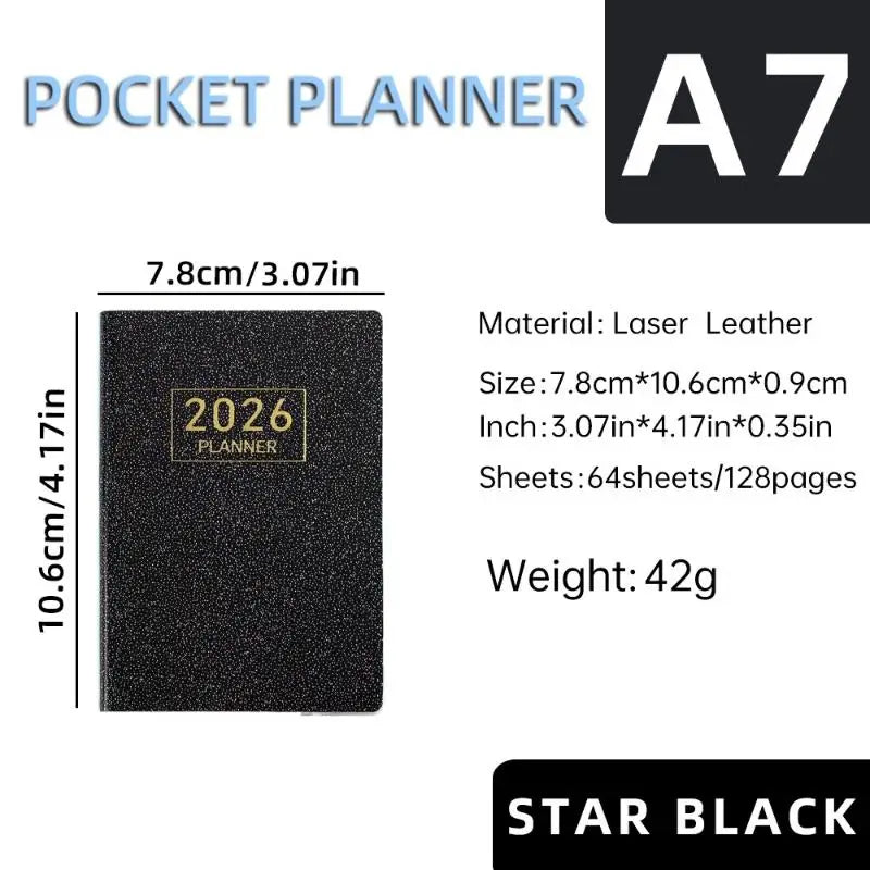 2026 Mini Pocket Planner Calendar Do List Daily Task Checklist Home Qme A1