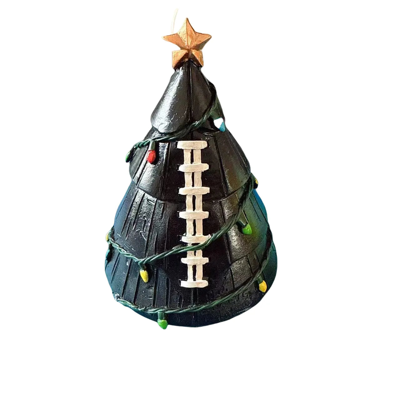 Unique Football Basketball Theme Resin Crafted Christmas Tree Ornament for Indoor Decorations Christmas Tabletop Decoration Qme black One Size