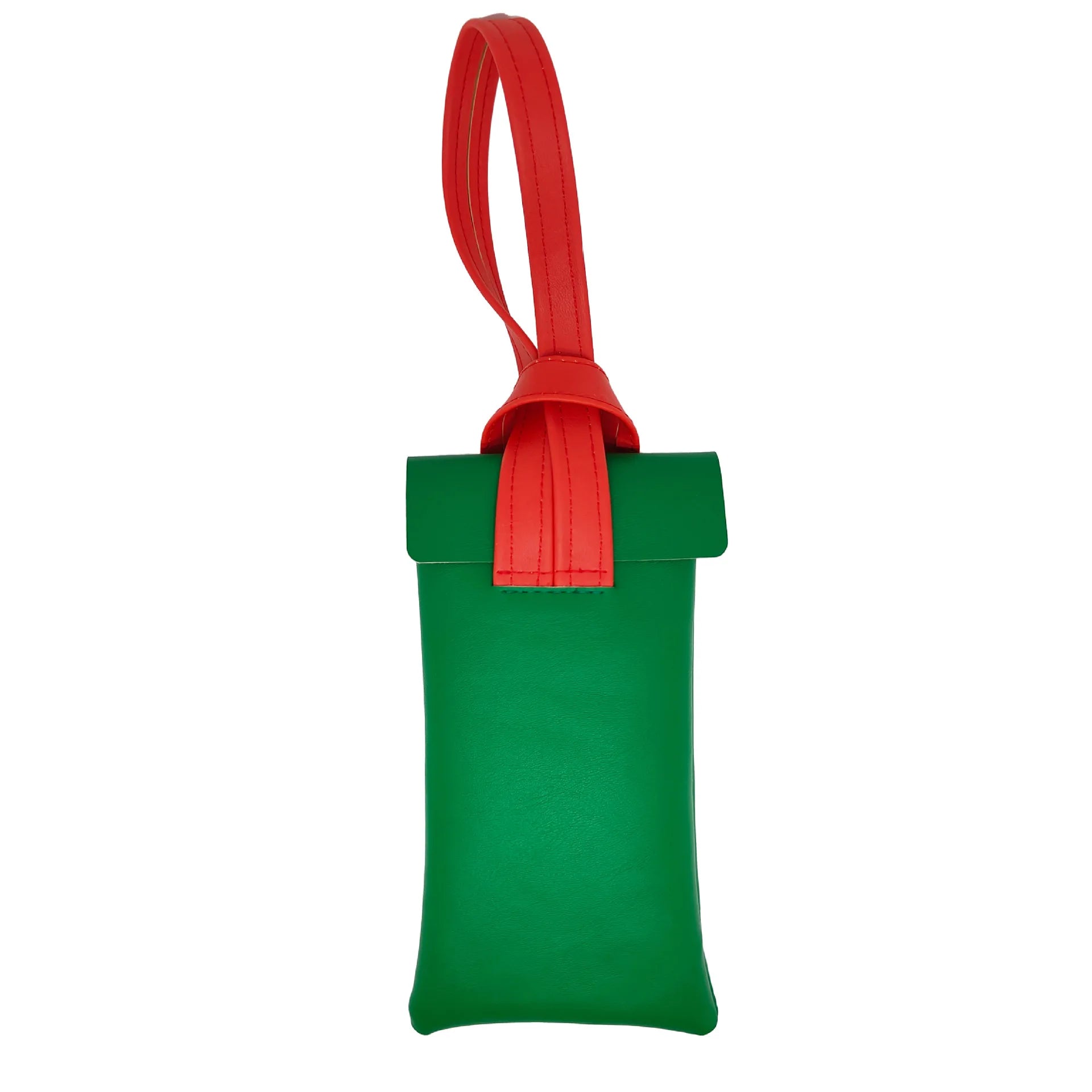 Contrast Portable Dustproof Eyewear Pouch Qme green