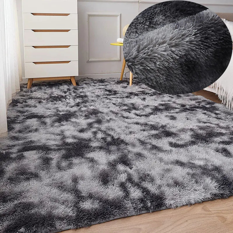 Large Area Rugs For Living Room Plush Bedroom Carpets Bathroom Rug Fluffy Soft Blankets Children Room Rug Prayer Mats Home Decor Qme DarkGrey Gradient 160x200cm