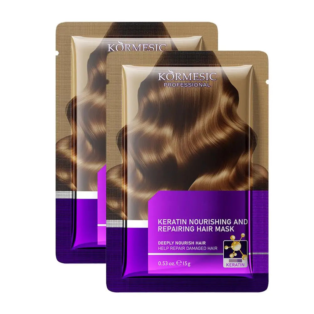 2pcsMagical Keratin Argan Oil Hair Mask 5 Seconds Repair Damaged Frizzy Hair Soft Smooth Shiny Nutrition Deep Moisturize Nourish Qme keratin CN