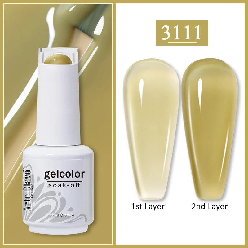 Arte Clavo Gel Nail Polishes Pink Nude Hybrid Lak Manicure