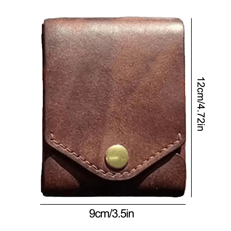 Multifunctional Compact Wallet Handmade Leather Card Holder Small Qme 1pc