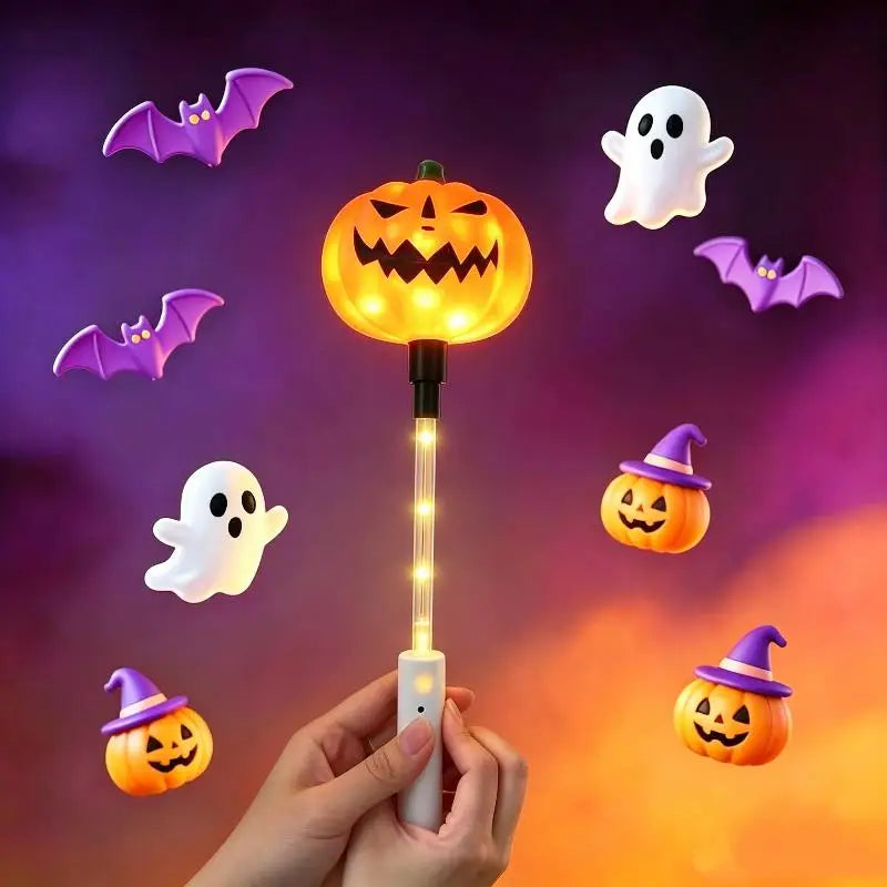 Halloween LED Glow Wands With Cartoon Designs Flashing Lights For Kids Trick Or Treat Halloween Party Favors Qme A4