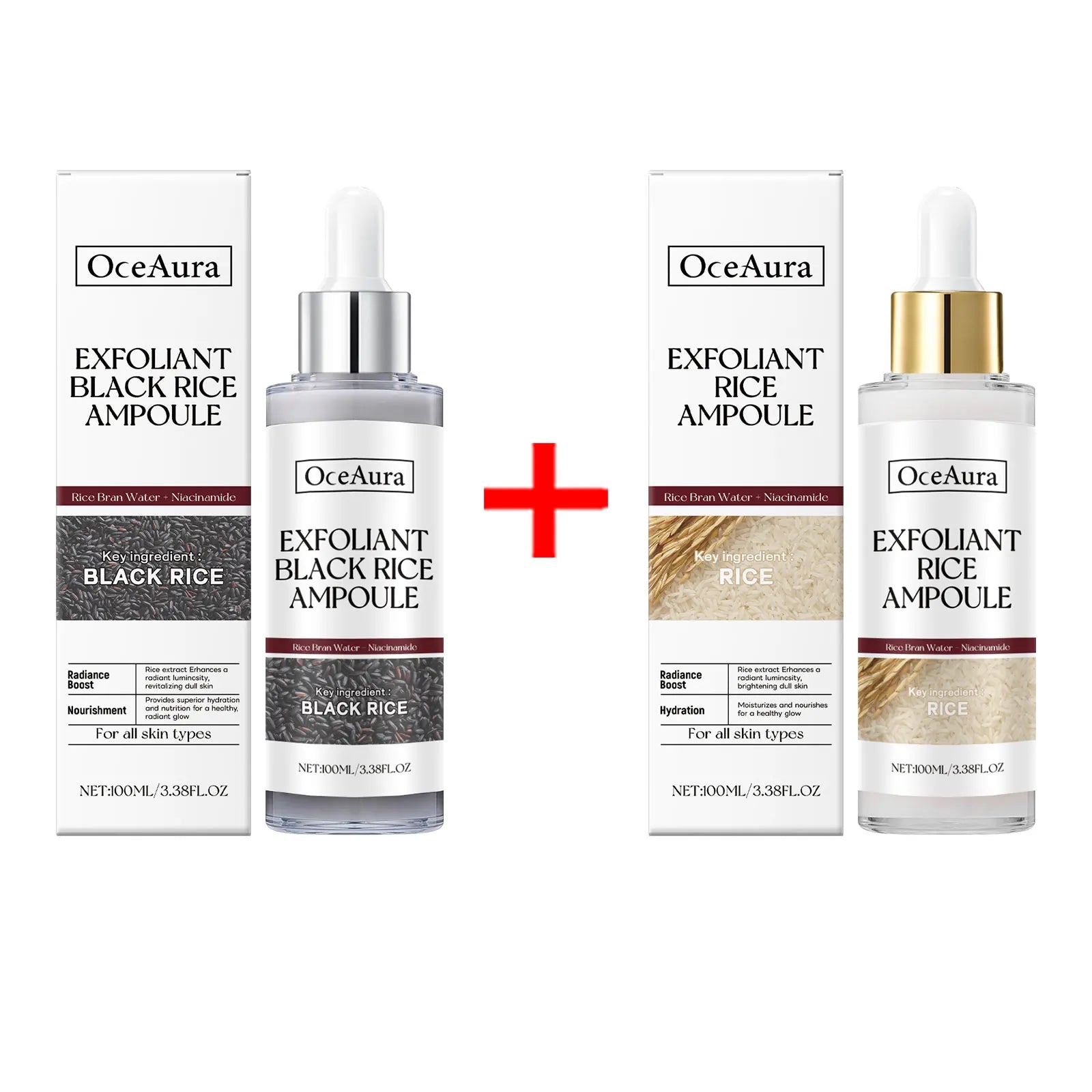Rice Serum for Face Hydrating Brighten Skin Repair Smooth Facial Essence Gentle Exfoliation Remove Blackheads Collagen Ampoules Qme 200ml Exfoliator