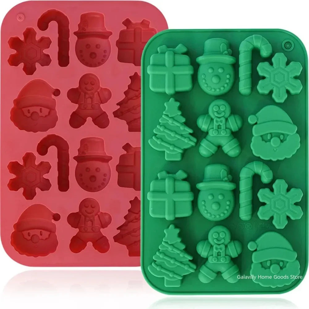 Christmas Silicone Chocolate Molds Candy Baking Moulds Handmade Qme
