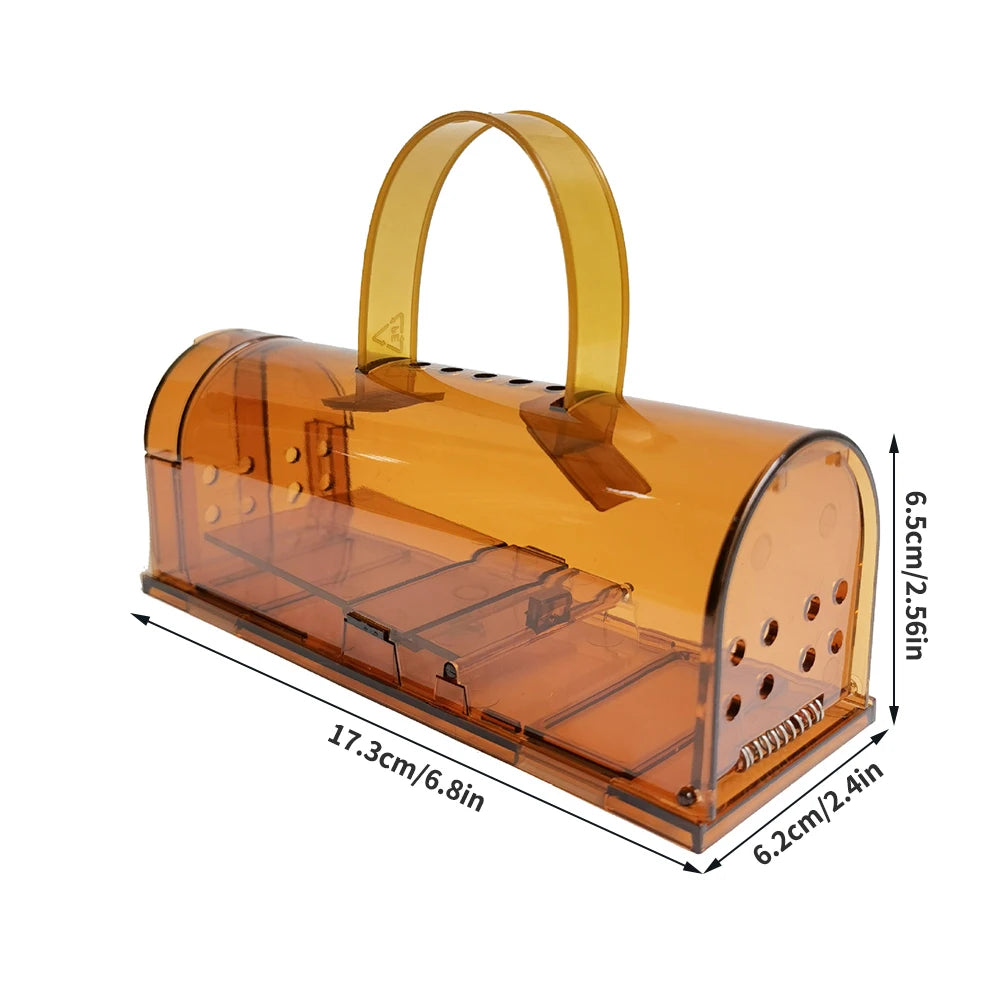 Plastic Mousetrap, Mouse Cage, Reusable Mouse Rodent Catcher, Pet Control Cage Home Garden Qme