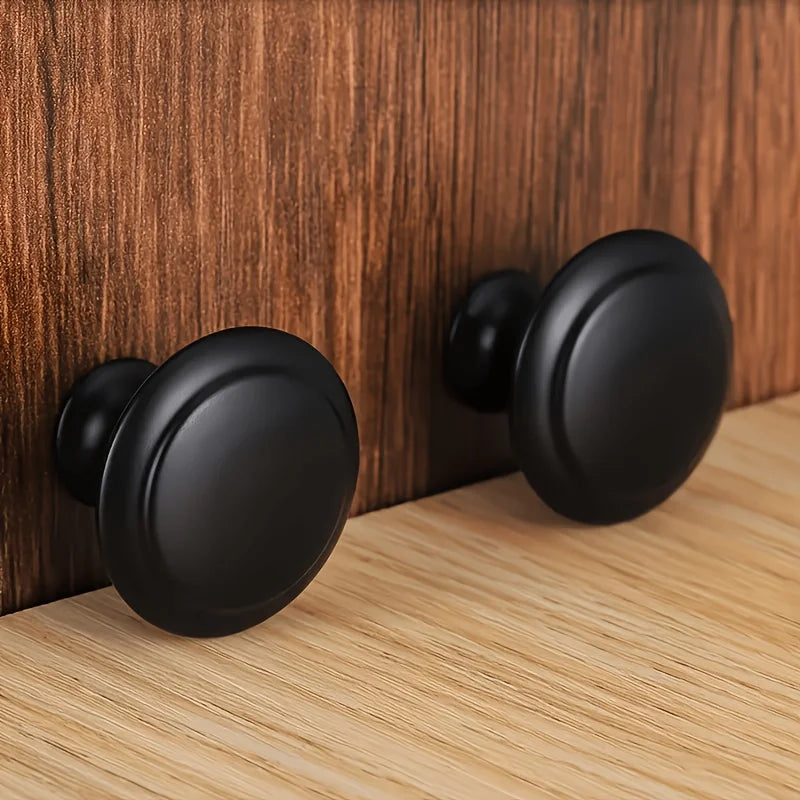 5 Knobs + 5 Screws Round Alloy Handle with Screw ,Suitable for Kitchen, Bathroom And Bedroom Drawers And Doors, Handles Qme