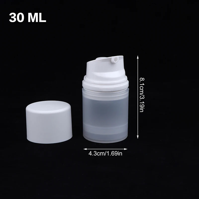 30- Frosted Travel Pump Bottle Dispenser Empty Lotion Qme 30ml