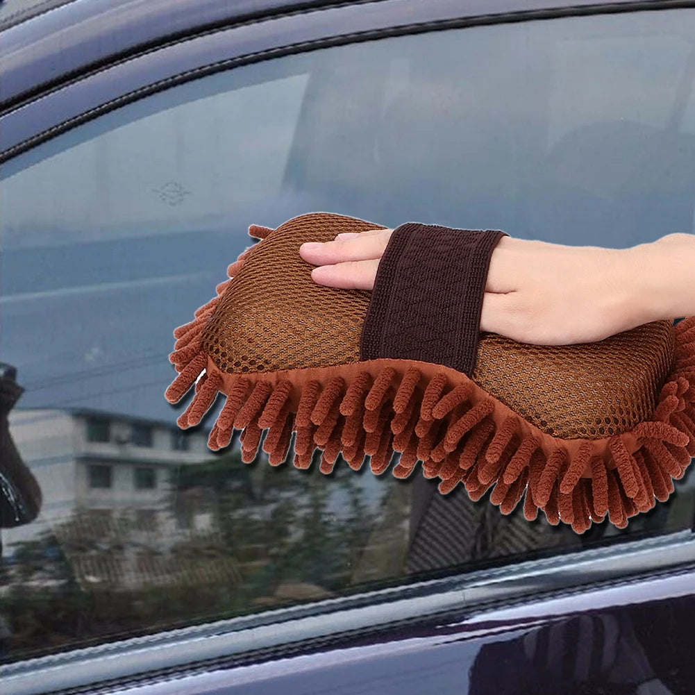 Car Cleaning Glove Car Cleaning Tool Ultrafine Chenille Car Washing Glove Microfiber Car Cleaning Brushes Care Tool Qme