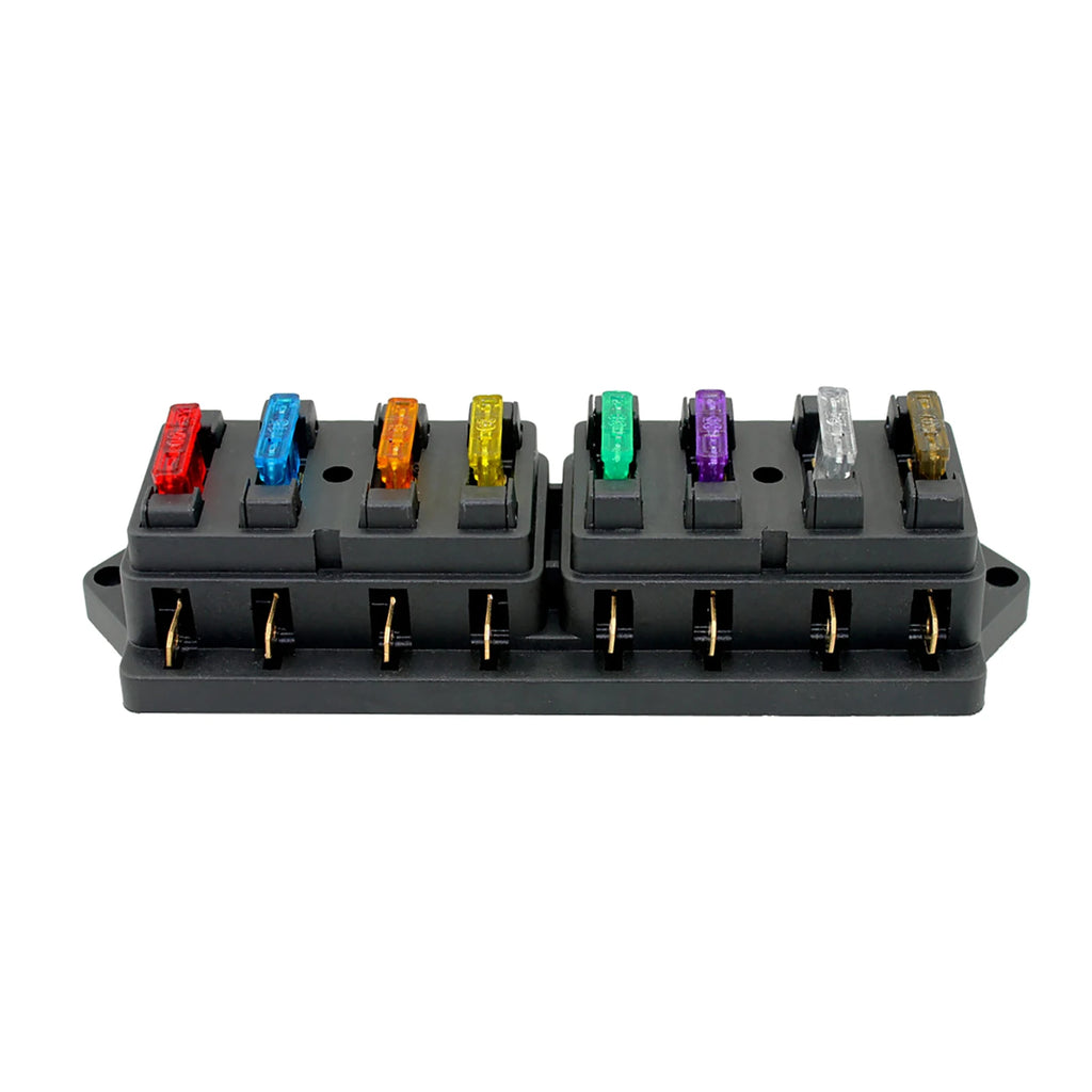 8 Way Box Holder Block with 8 Standard Fuses for Car Truck Boat Vehicle 12V/24V/32V Blade Blocks \u0026amp amp Holders Qme