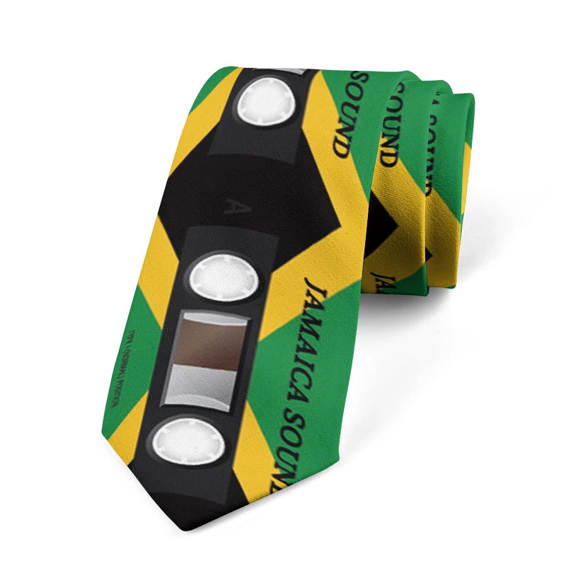 Interesting Old-fashioned Cassette Music Tape Tie Design Irregular Qme style7