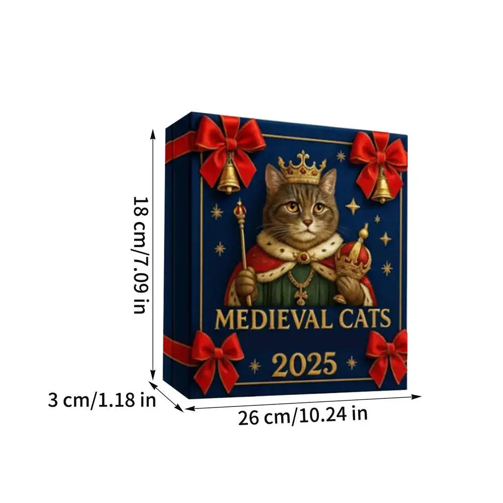 Christmas Countdown Calendar 2D Acrylic Cat Ornament 24 Days Pet Qme Cats CN 24pcs