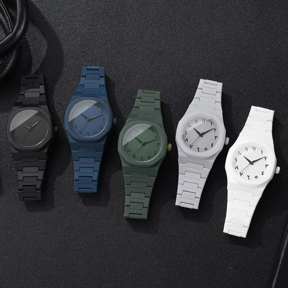 Moda pulseira de plástico relógios masculinos casual esportes relógio de quartzo para homens reloj hombre (sem caixa) Qme
