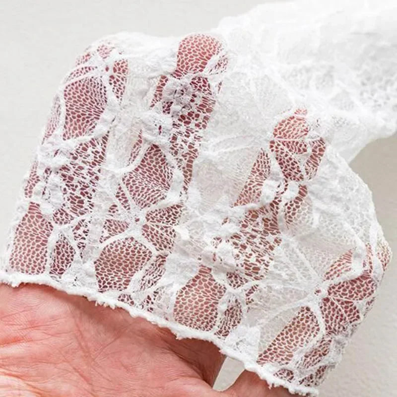 Women Kawaii Japanese Fashion Sock Retro Lace Floral Mesh Lolita Cute Qme