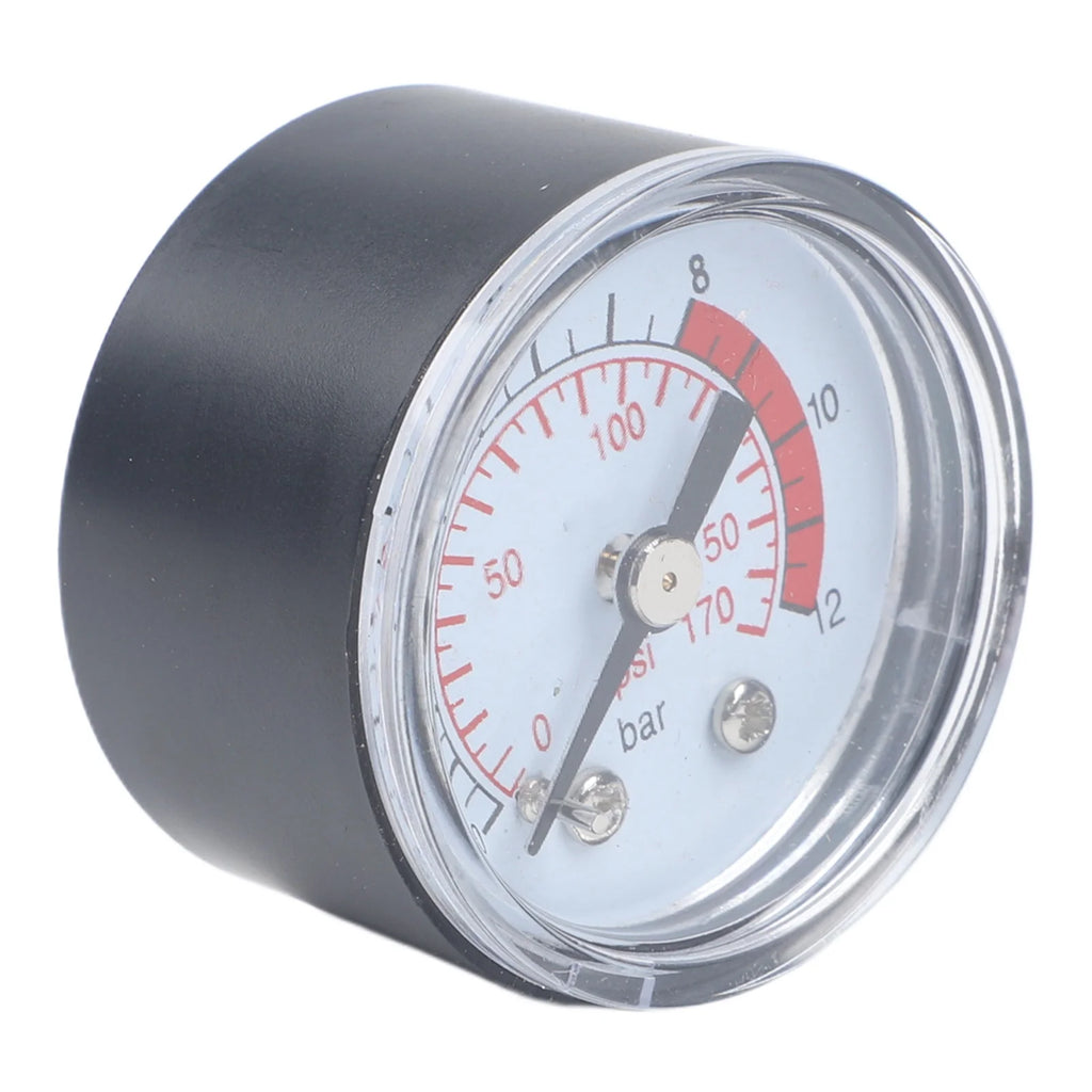 1 Pc Air Compressor Pneumatic Hydraulic Fluid Measure Air Pressure 0-170 PSI(0- 12 Bar) For Dial Measuring Instrument Qme