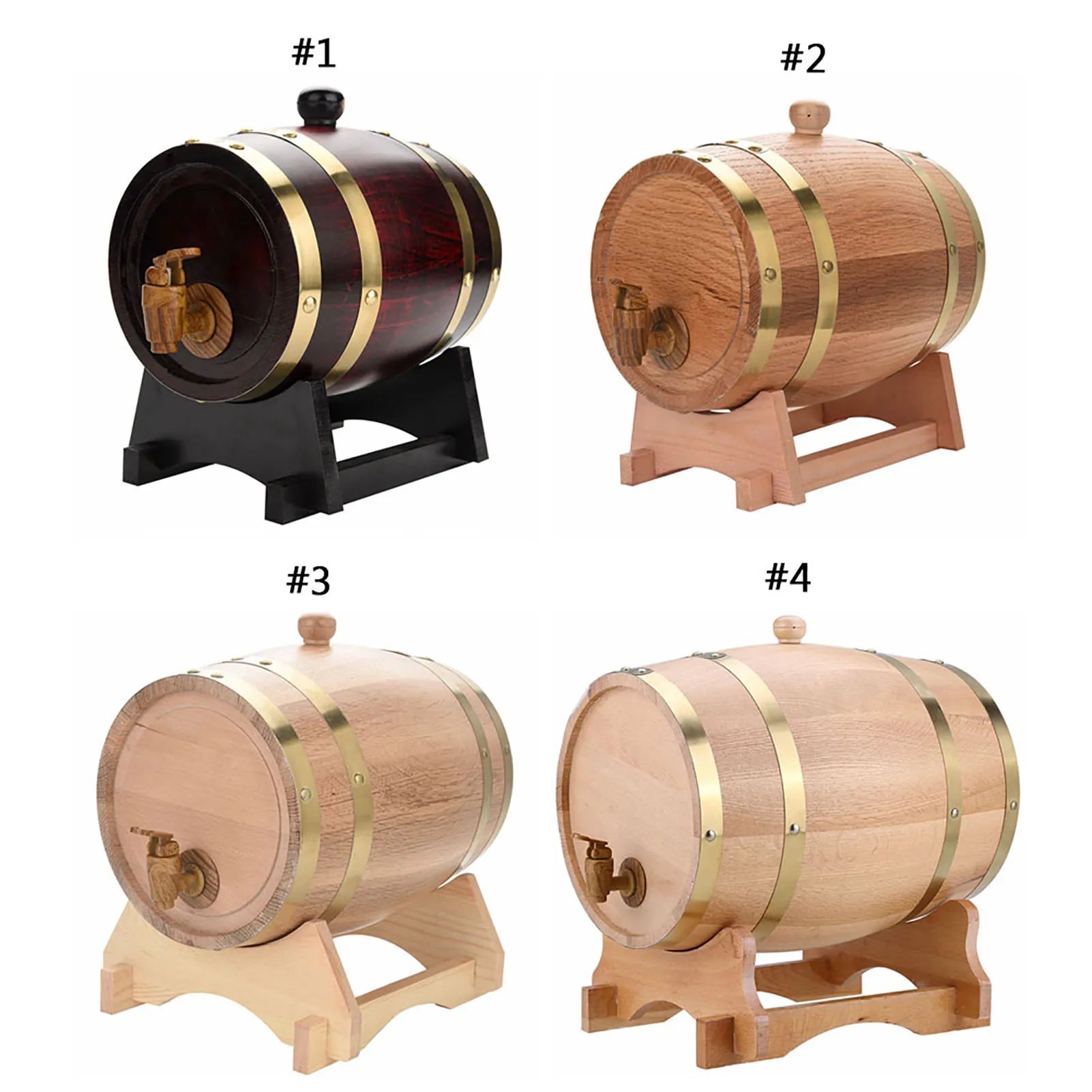 Barrel for Beer Oak Timber Wine Barrel Vintage Wood Oak Timber Wine Barrel for Beer Whiskey Rum Port Vintage 1.5/3/5/10L Qme
