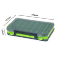 Fishing Tackle Box Storage Carp Container Case for Artificial Baits Lures Fly Waterproof Accessories Double Sided Fishing Tool Qme green