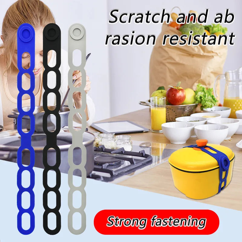 Universal Reusable Lid Strap Crockpot Food Containers Boxes Qme