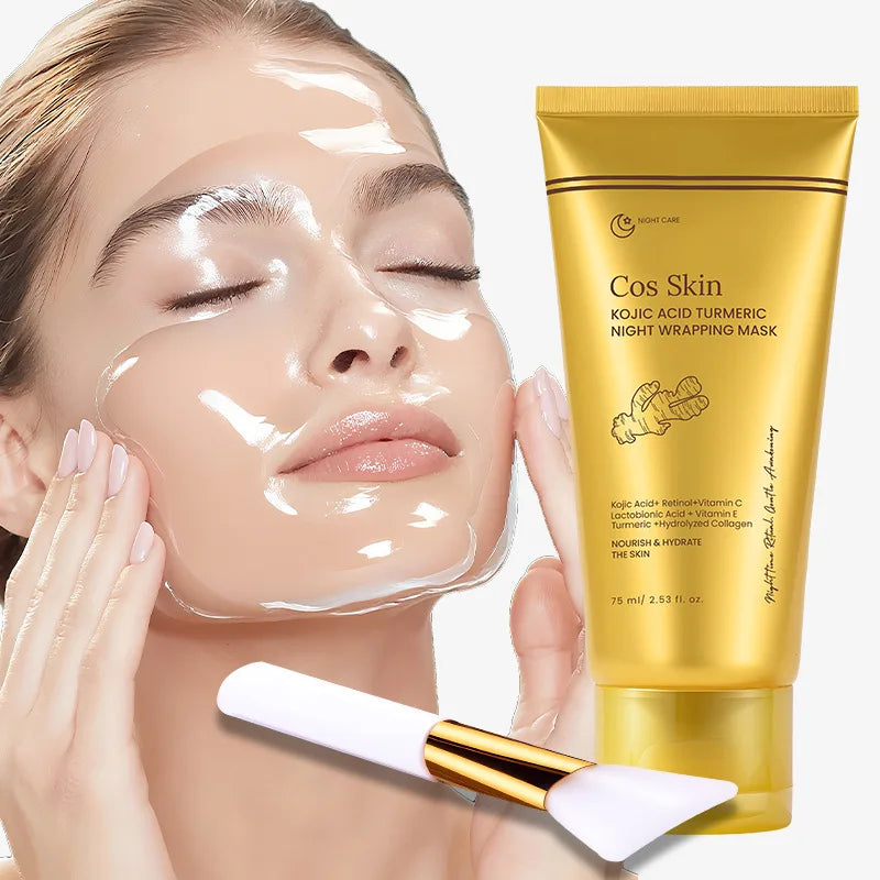 Kojic Acid Turmeric Overnight Wrapping Peel Off Mask Nourishes Qme