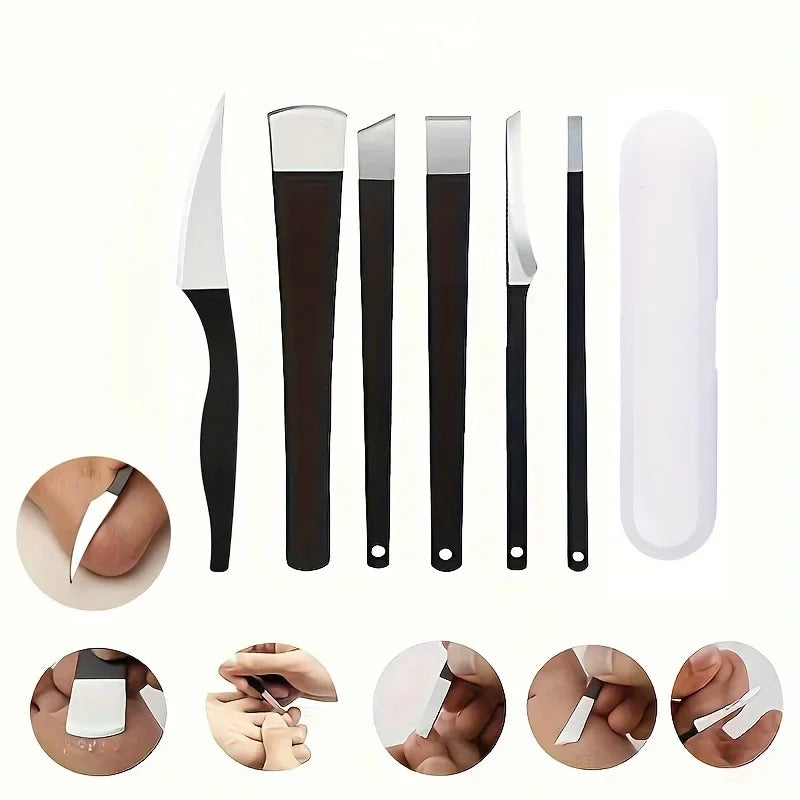 Stainless Steel Foot Care Sharp Exfoliating Knife Smooth Scraper Qme