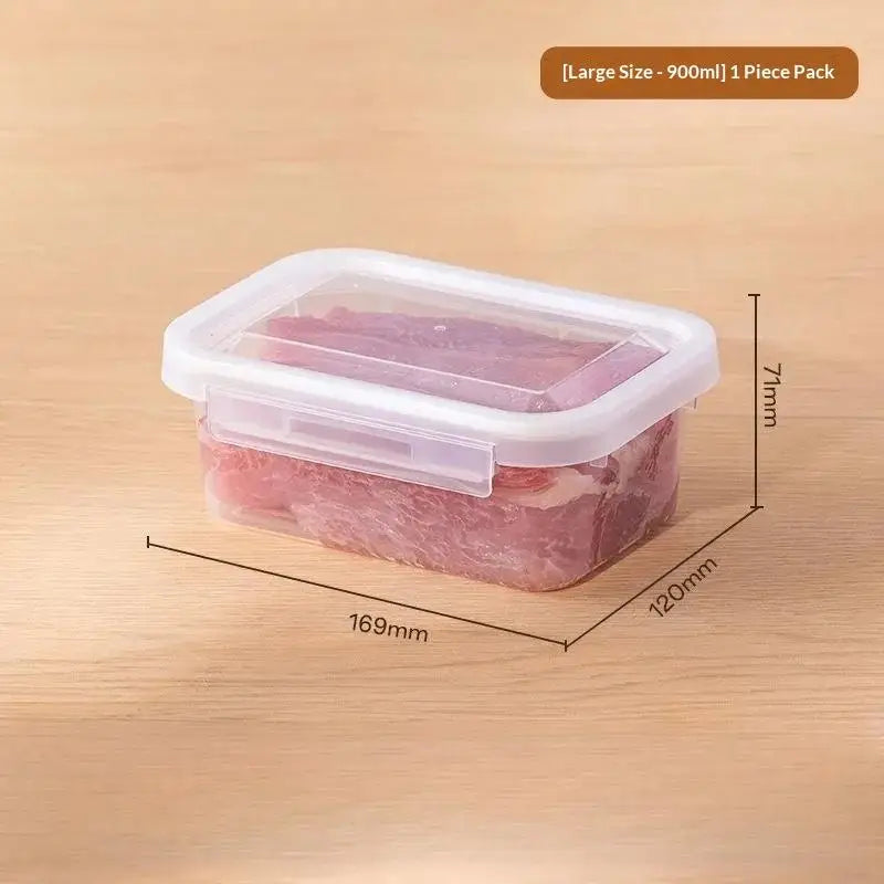Portable Food Storage Box Single Snap-on Cover Compartmentsfor Qme 900ml