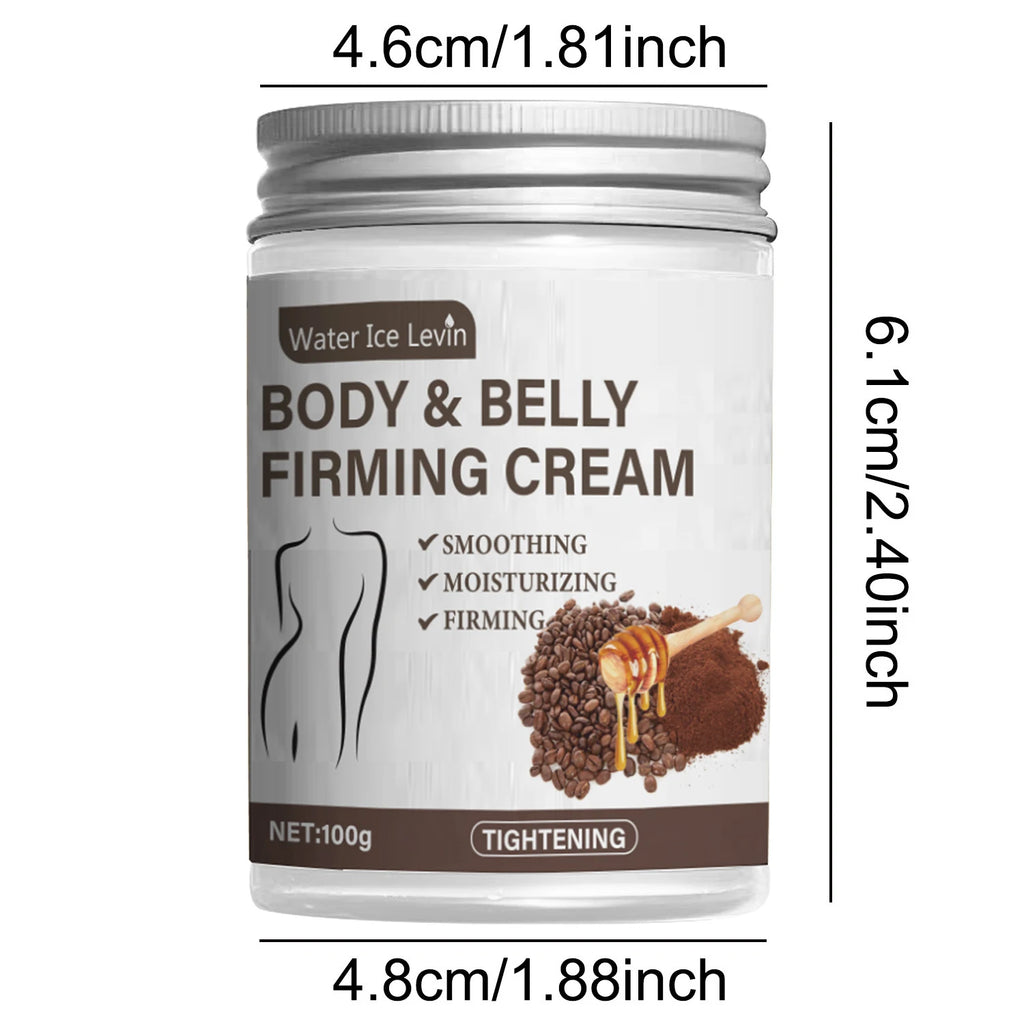 Caffeine Collagen Firming Cream - 100g, Contains Caffeine and Coconut Oil, Rich in Vitamin E, Fragrance-Free, Tightens and Lifts the Abdomen, Thighs, Buttocks, Arms, All Skin Types, Hypoallergenic, Whitening Effect Qme