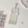 Cute Star Four-compartment Acrylic Photocard Holder Idol Photo Qme Green