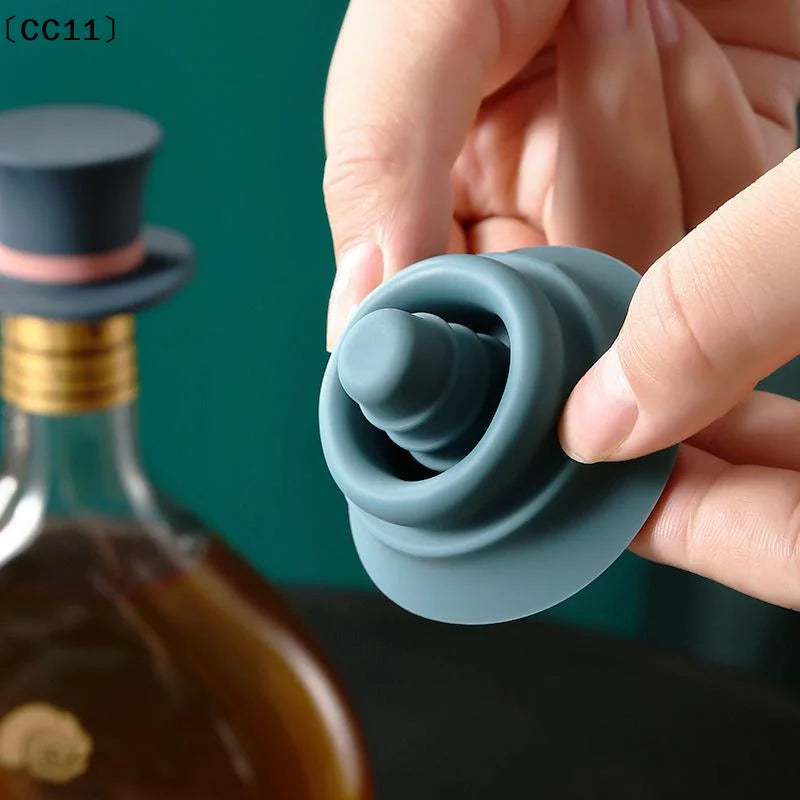Magic Hat Wine Bottle Stopper Seal Cork Cover Silicone Kitchen Qme