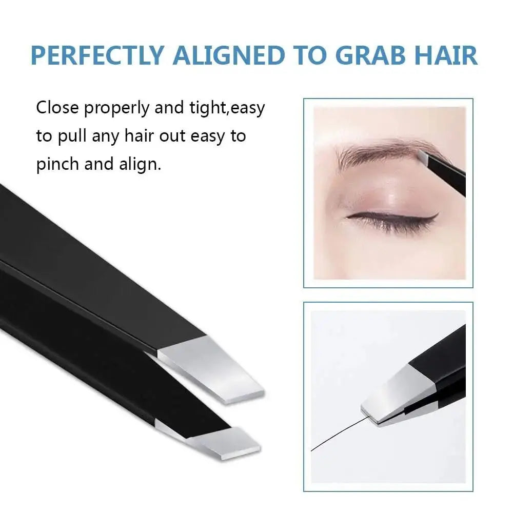 Tweezers Professional Stainless Steel Men Women Precision Eyebrow Qme