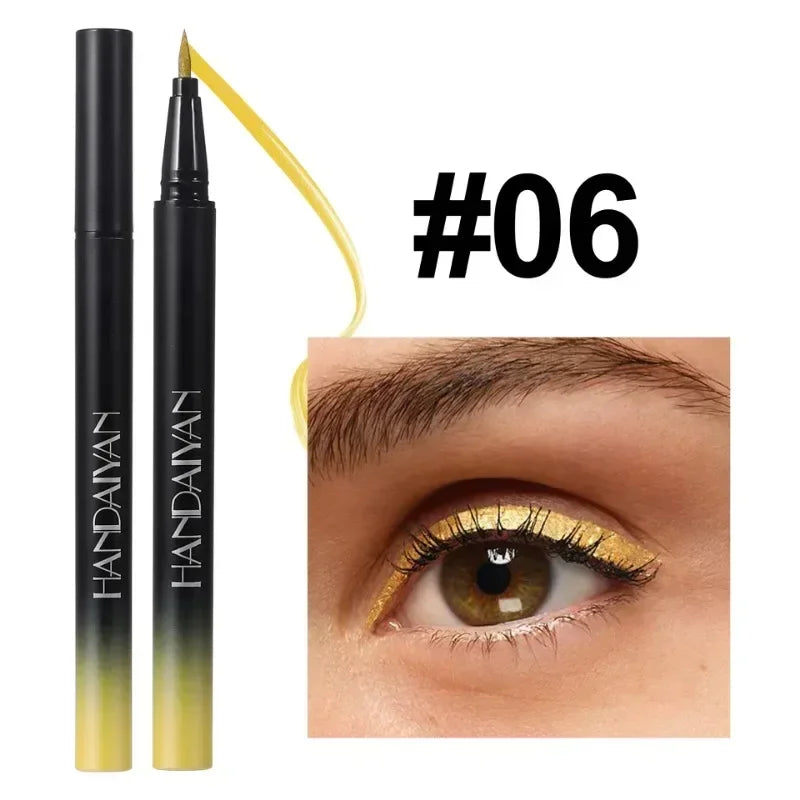 Pearlescent Eyeliner Stick Pen Glitter Eyes Shadow Waterproof Shimmer Eye Liner Pen Shiny High-gloss Cosmetics Beauty Make Up Qme 06