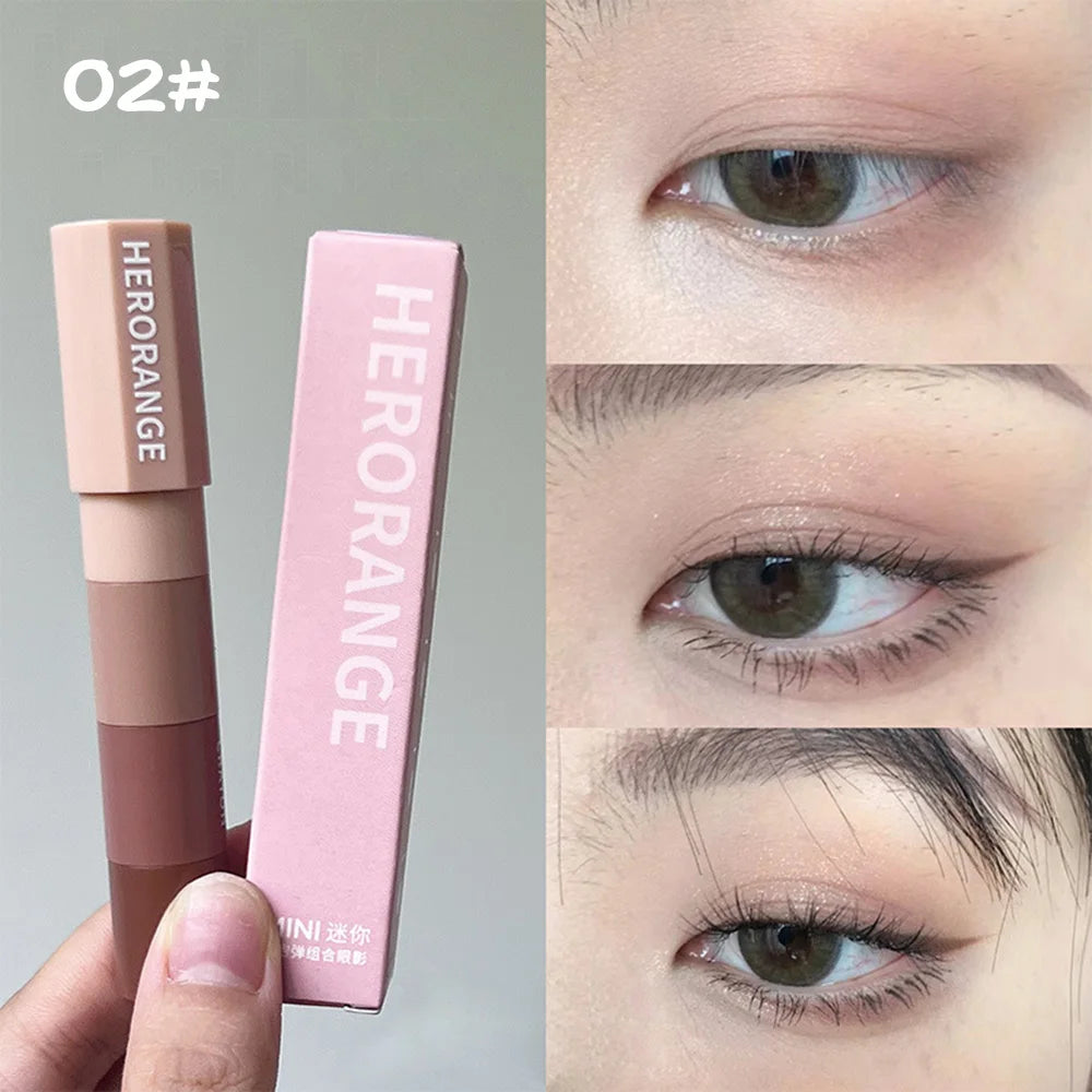 Mini Cannonball Combination Eyeshadow Four-color High-gloss Matte Qme