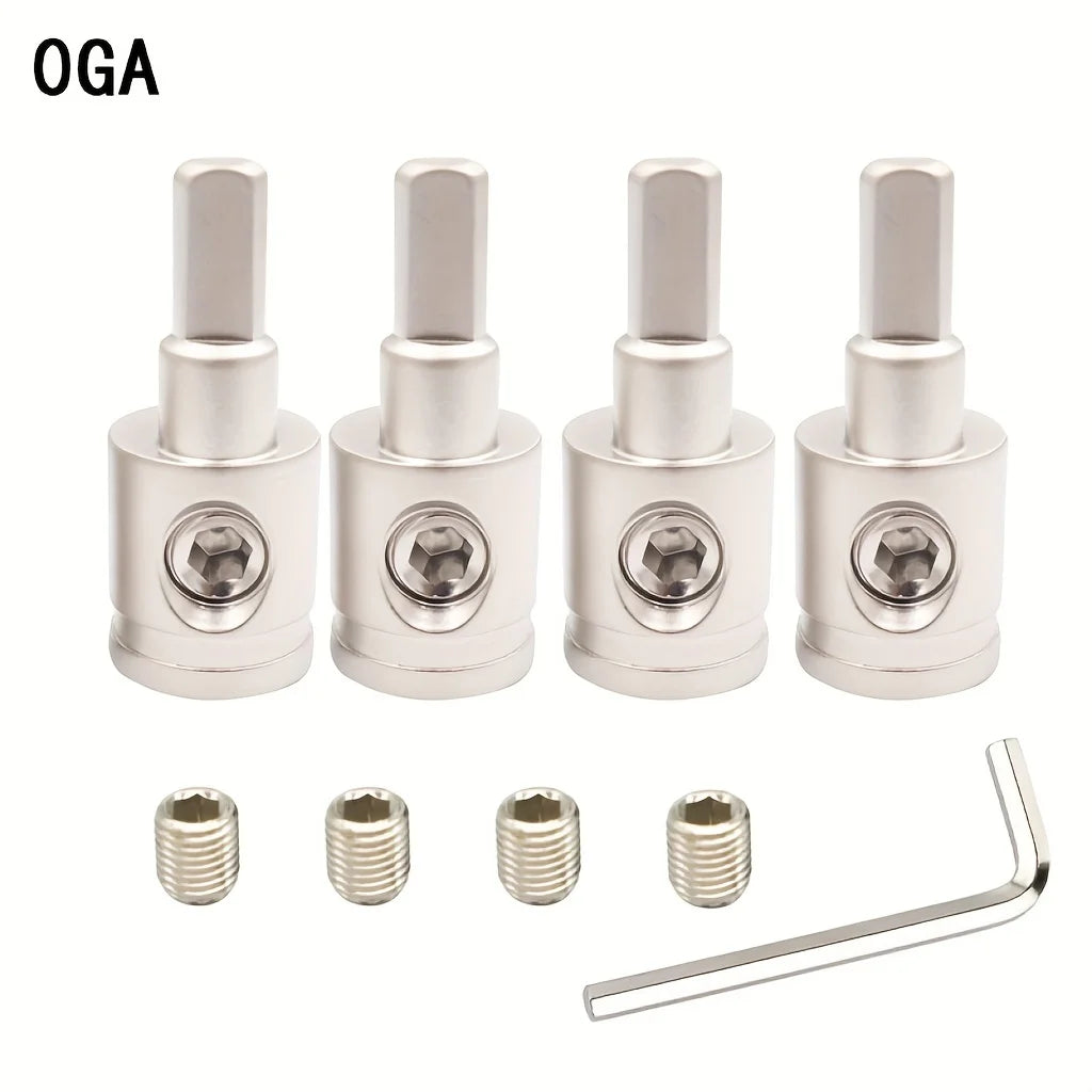 Car Stereo Audio Amp Input Reducer, 0 Gauge to 8 Gauge AWG Pin Power Ground Wire Adapter, 4pcs Set Qme