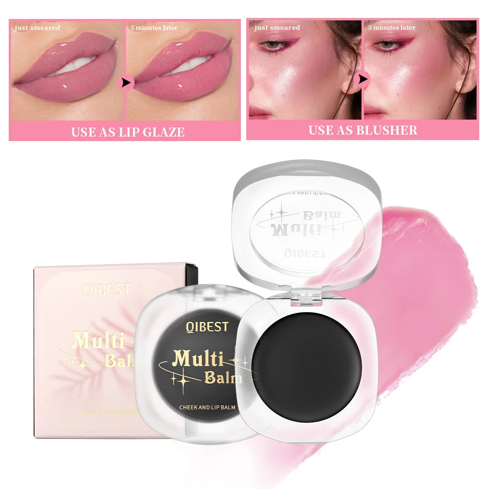 QIBEST Jelly Lipstick Moisturizing Lasting Natural Temperature Change Color Lip Balm Nouritious Makeup Lip Satin Tint For Women Qme