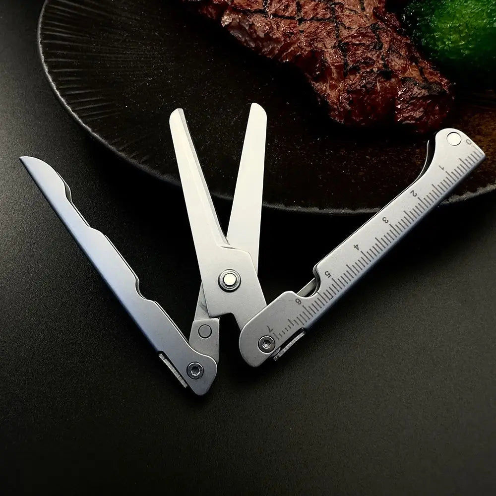 Outdoor Portable Folding Stainless Steel Multifunctional Scissors Qme