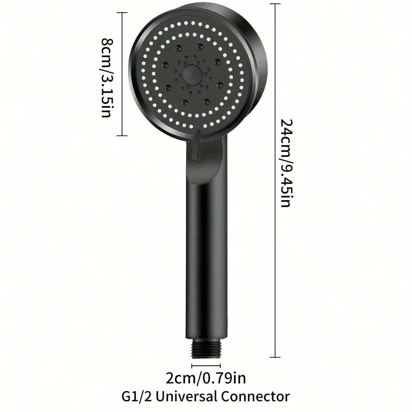 Five-speed shower head, pressure-enhanced shower spray head, household bathroom hot water shower unit, bathtub pressure-fed Qme