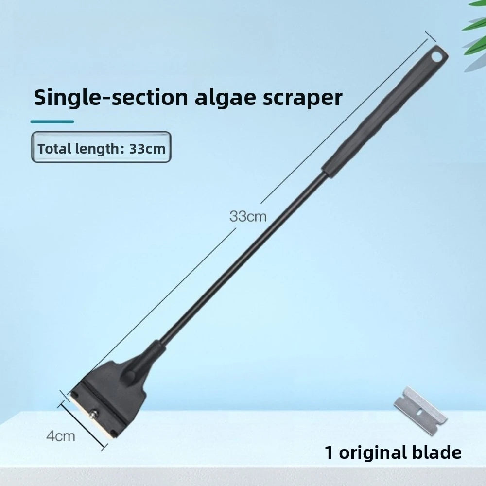 Household Fish Tank Dual Function Algae Sand Remover Glass Scraper Multifunctional Aquarium Accessories For Daily Tank Care Qme