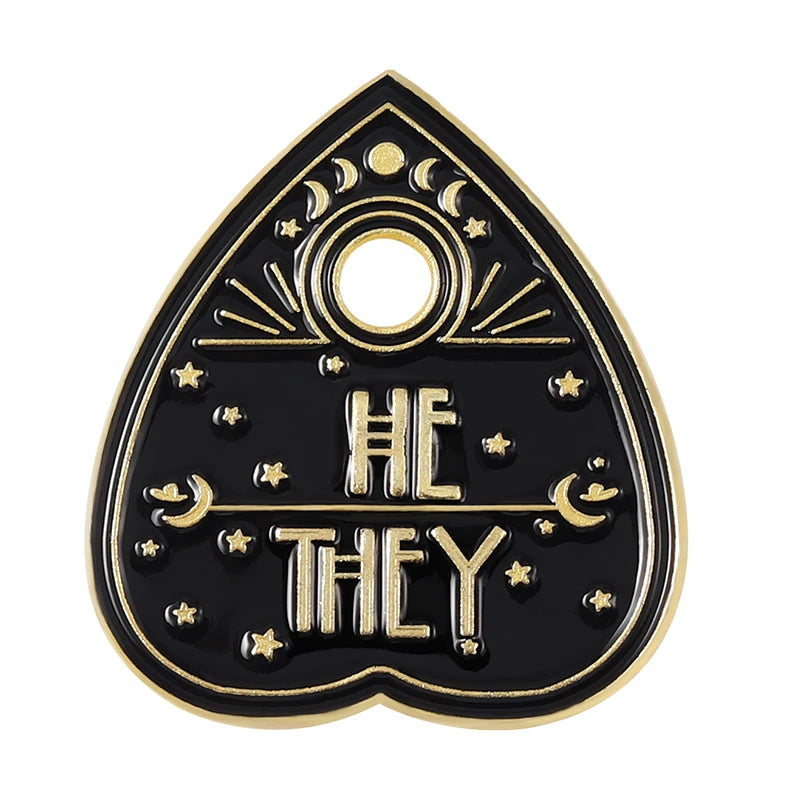 My Pronouns Enamel Pins Cats Butterfly He Him She Her They Them Brooches Lapel Metal Badges Fashion Jewelry Gifts Drop Shipping Qme style 16
