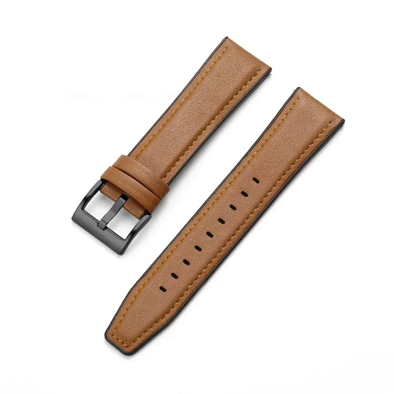 Silicone Leather Wrist Band For Huawei Watch GT 3 GT3 42mm 46mm Strap Bracelet Watch GT2 Pro/GT Runner 46mm 20mm 22mm Watchband Qme brown B 6 classic 47mm 43mm