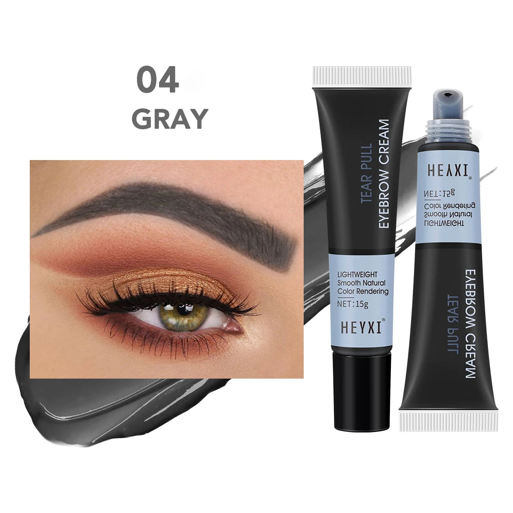 Waterproof Tear Off Dye Eyebrow Cream Long-lasting Fixing Available Qme 04 GRAY
