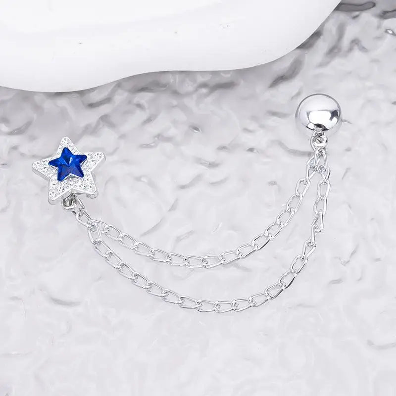 2pcs Multi-Function Magnetic Clothing Clip With Chain Metal Buttons Clip Clothes Scarf Trouser Legs Cuff Fixing Magnet Pin Qme one size A