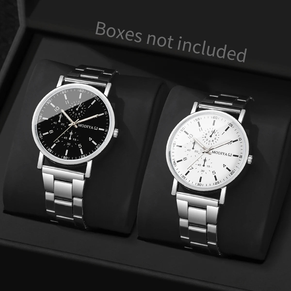 2 Pçs/set Homens Relógios de Negócios Moda Analógico Relógio de Quartzo Reloj Hombre (Sem Caixa) Qme 3
