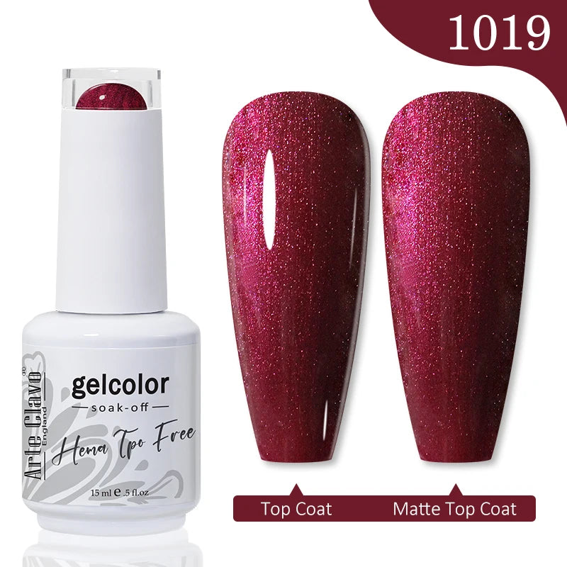 Arte Clavo Crystal Crushed Diamond Pink Blue Gel Nail Polish 2026