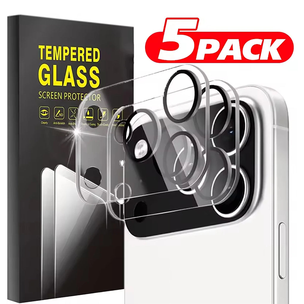 5 Tempered Glass Camera Lens Transparent Scratch Resistant Protective Qme