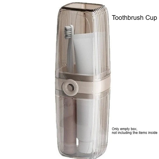 Portable Travel Bathroom Set Transparent Toothbrush Cup Soap Box Dustproof Storage Holder for Trip Camping Gym Wash Organizer Qme Toothbrush box 1pc